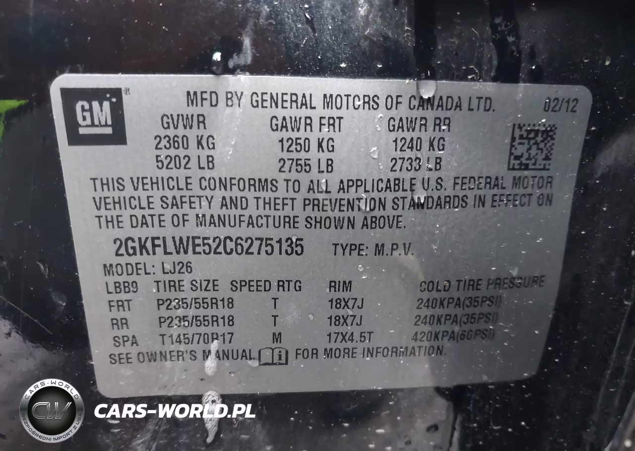 2012 GMC Terrain Slt-2 VIN:2GKFLWE52C6275135 - 9