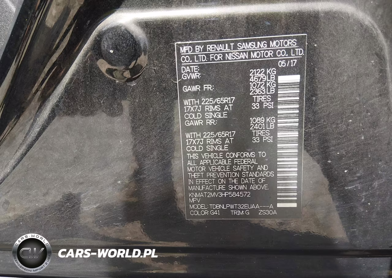 2017 Nissan Rogue S VIN:KNMAT2MV3HP584572 - 9