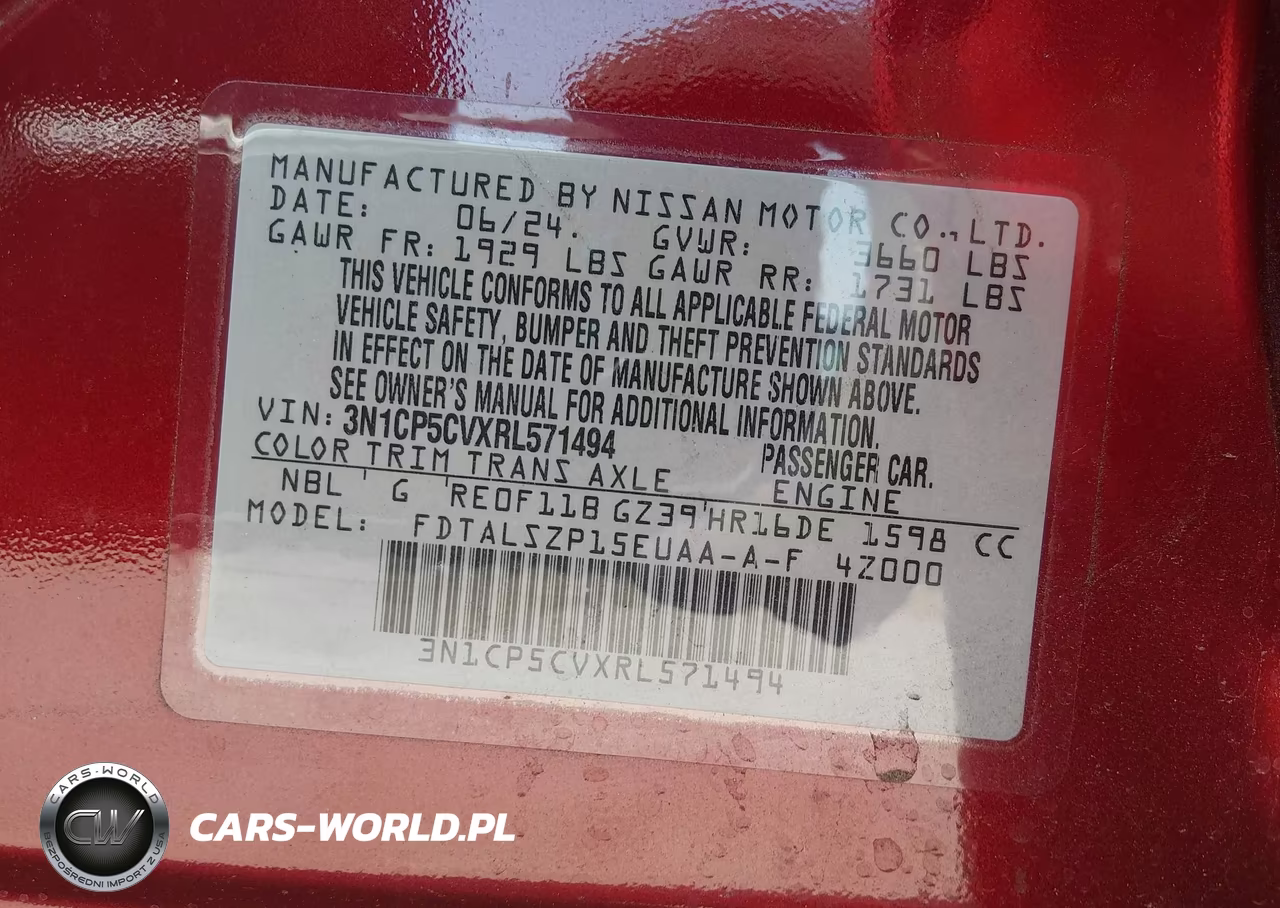2024 Nissan Kicks Sv Xtronic Cvt VIN:3N1CP5CVXRL571494 - 9