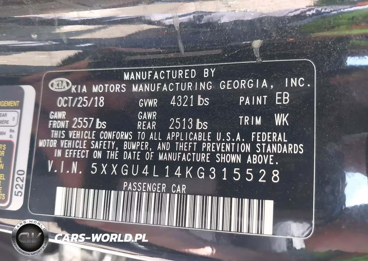 2019 Kia Optima Ex VIN:5XXGU4L14KG315528 - 9