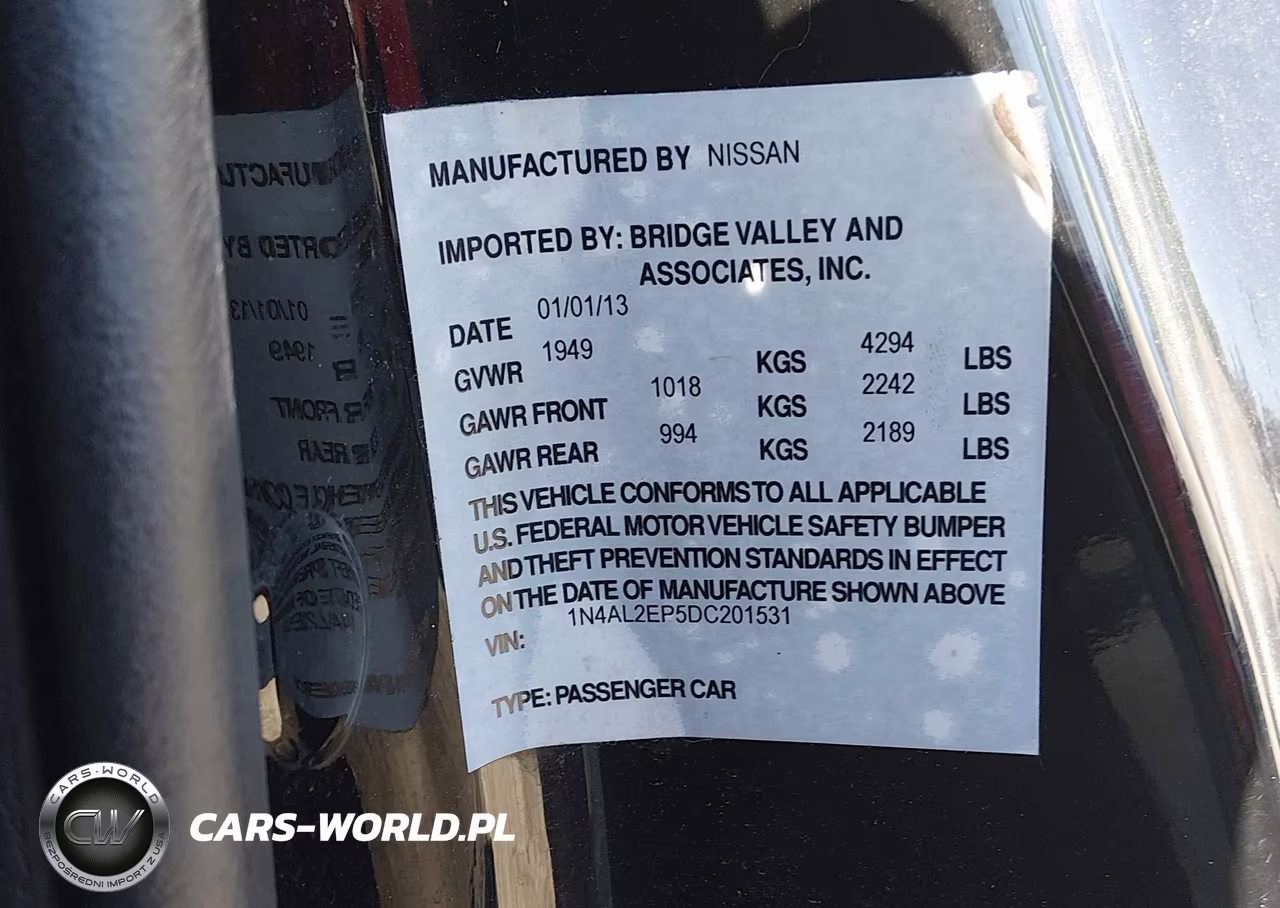 2013 Nissan Altima 2.5 S VIN:1N4AL2EP5DC201531 - 9