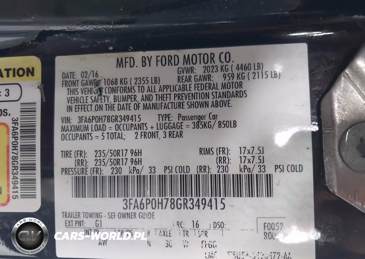 2016 Ford Fusion Se VIN:3FA6P0H78GR349415 - 9