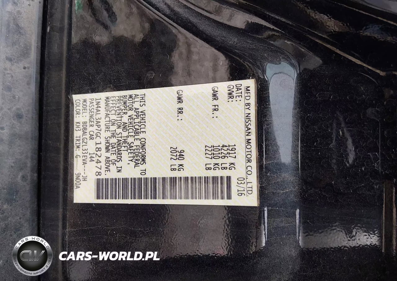 2016 Nissan Altima 2.5 S VIN:1N4AL3AP7GC182478 - 9