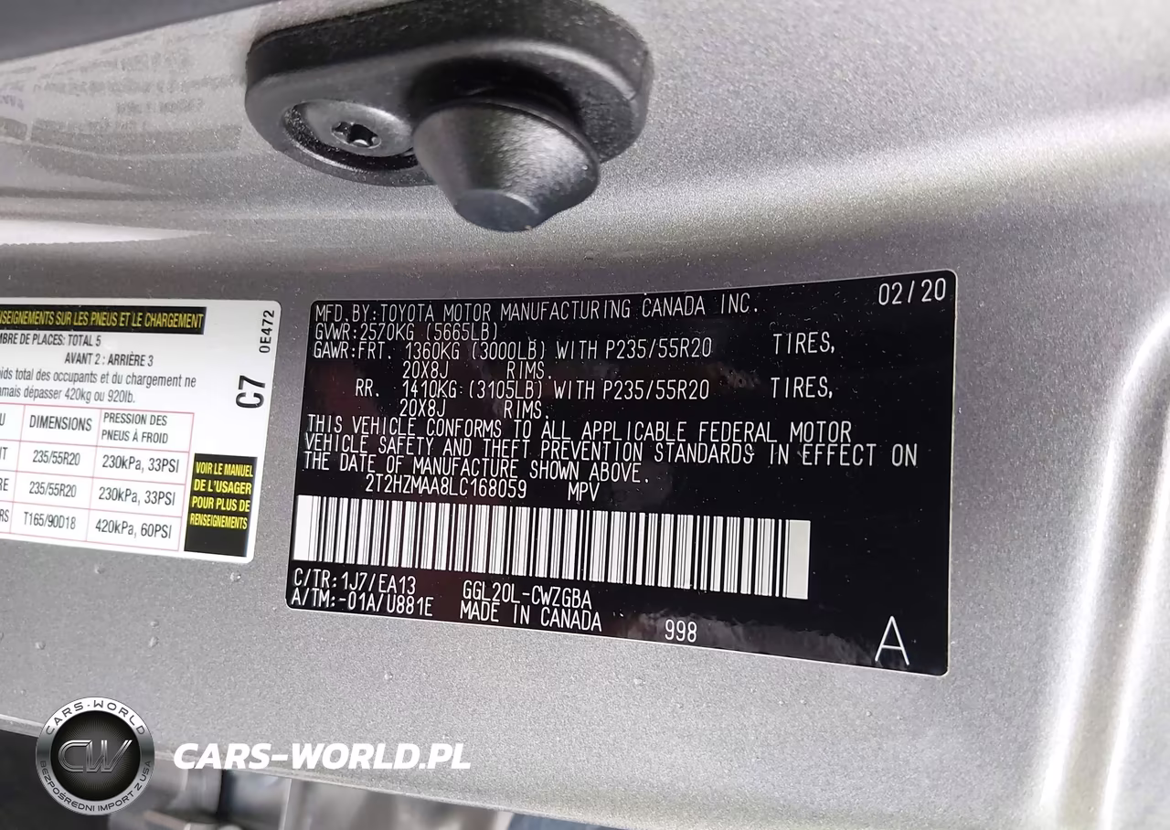 2020 Lexus Rx 350 VIN:2T2HZMAA8LC168059 - 9