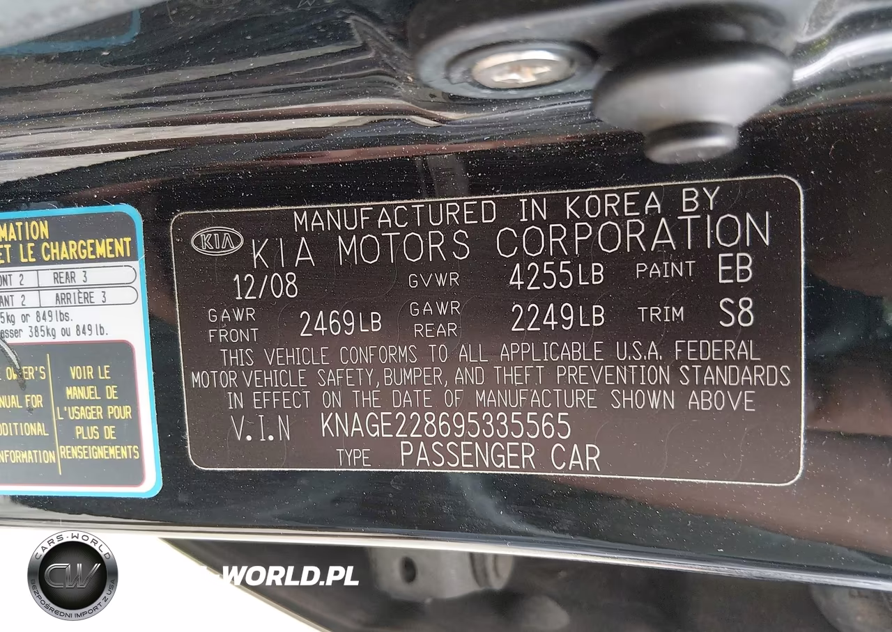 2009 Kia Optima Ex VIN:KNAGE228695335565 - 9