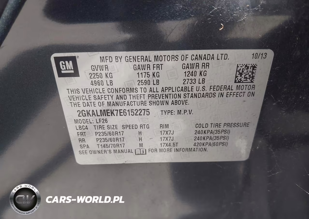 2014 GMC Terrain Sle-1 VIN:2GKALMEK7E6152275 - 9