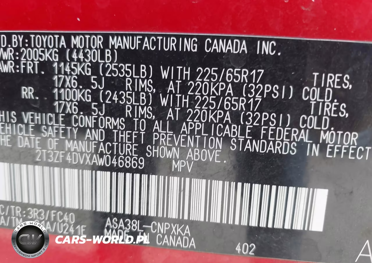 2010 Toyota Rav4 VIN:2T3ZF4DVXAW046869 - 9