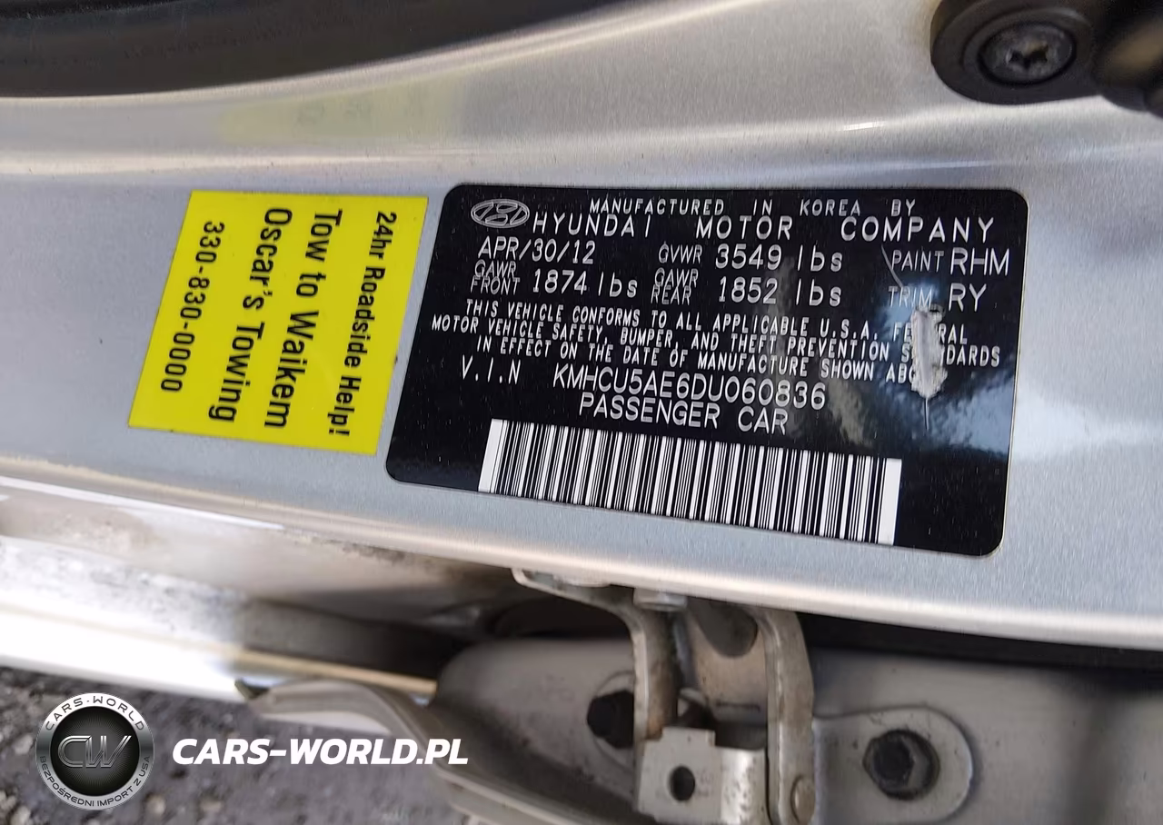 2013 Hyundai Accent Se VIN:KMHCU5AE6DU060836 - 9