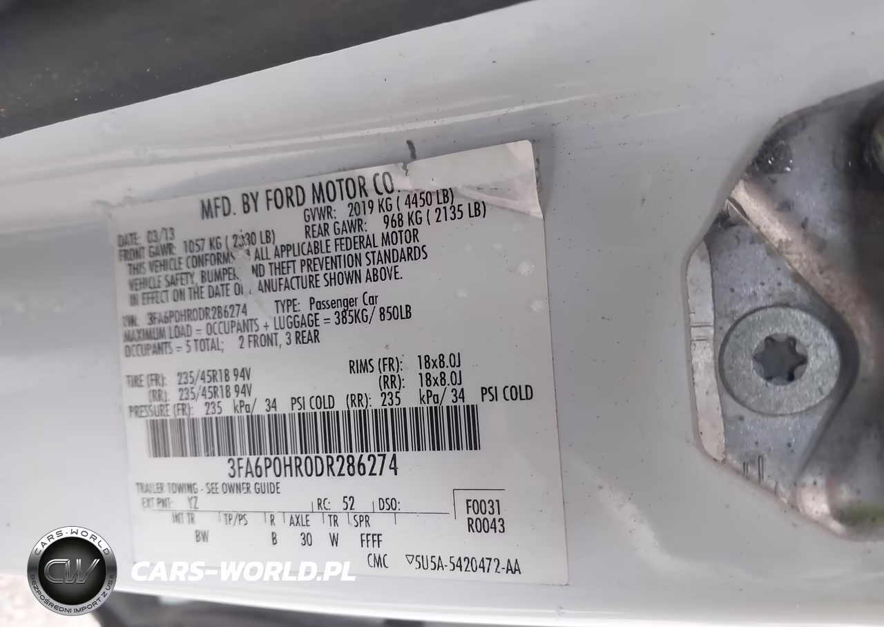 2013 Ford Fusion Se VIN:3FA6P0HR0DR286274 - 9