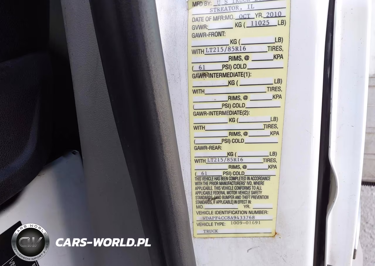 2010 Mercedes-Benz Sprinter 3500 VIN:WDAPF4CC8A9433768 - 9