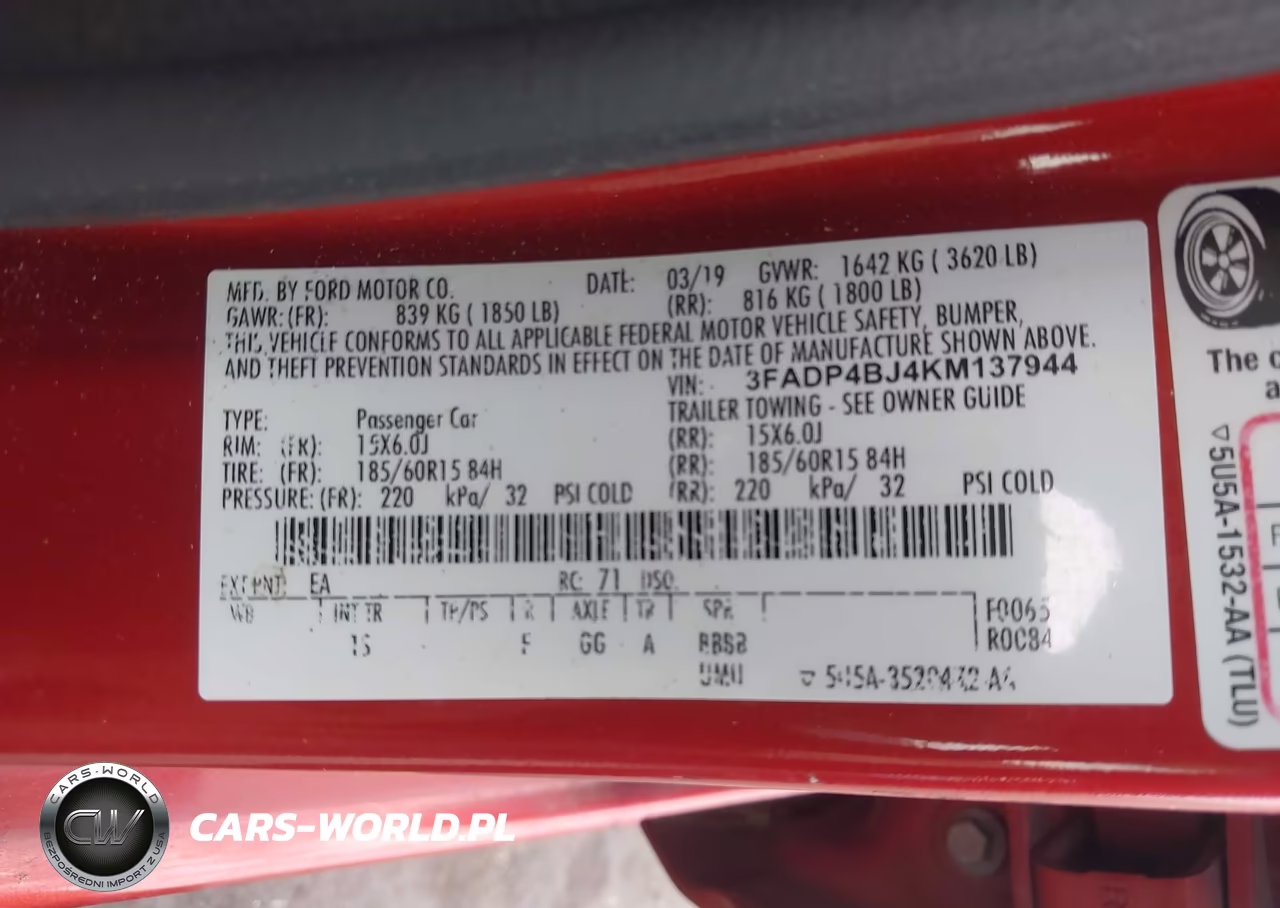 2019 Ford Fiesta Se VIN:3FADP4BJ4KM137944 - 9