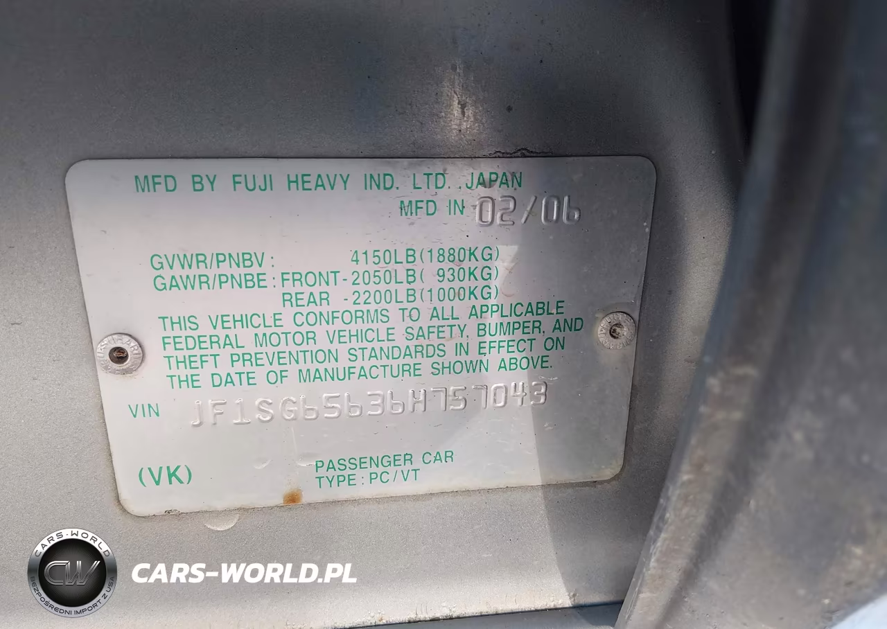 2006 Subaru Forester 2.5X VIN:JF1SG65636H757043 - 9