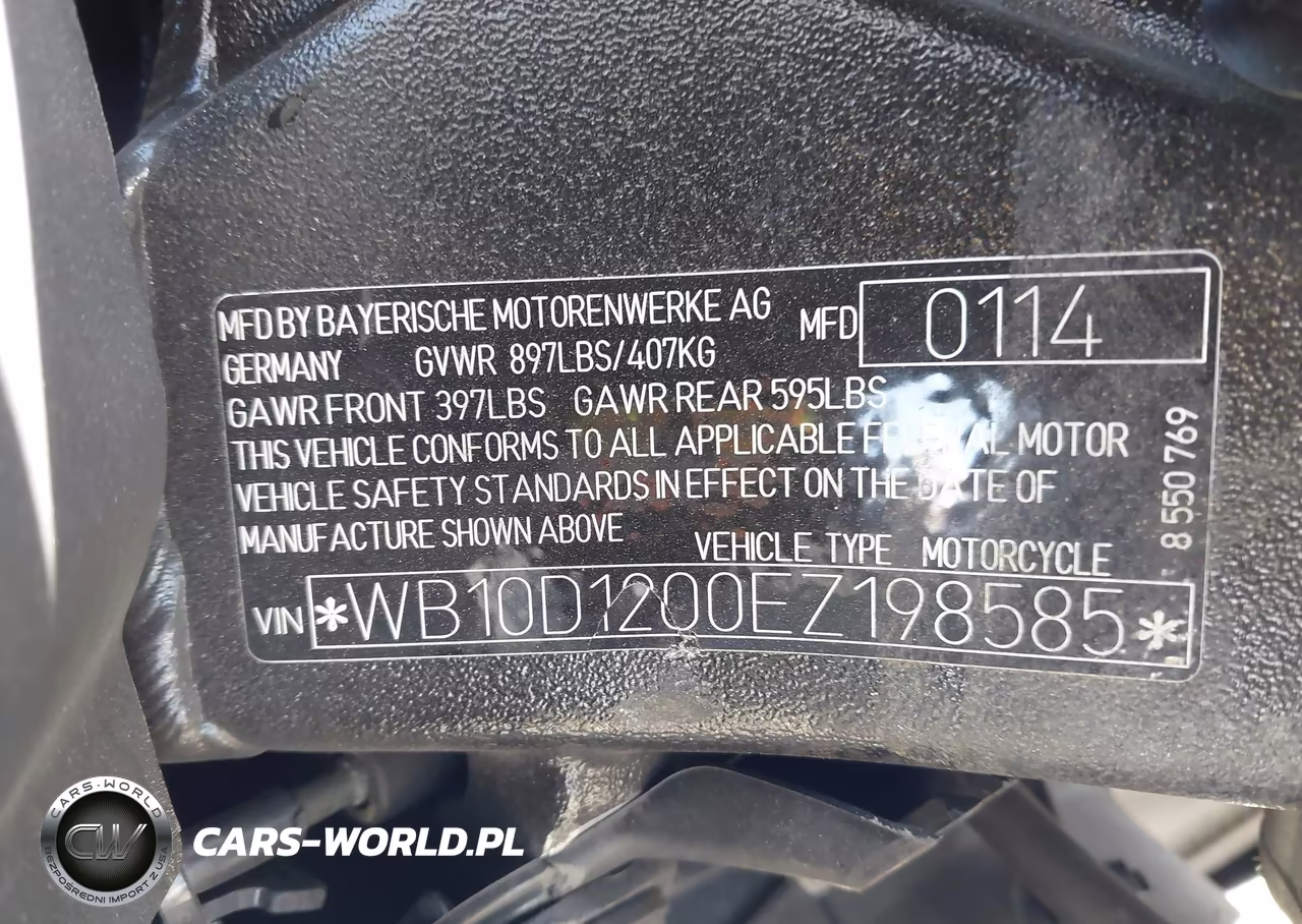 2014 BMW S 1000 R VIN:WB10D1200EZ198585 - 10
