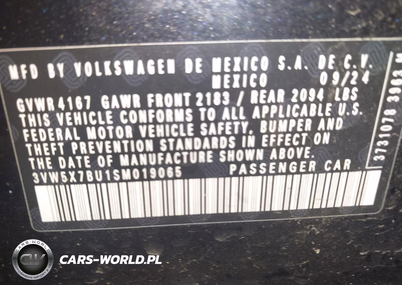 2025 Volkswagen Jetta 1.5T S VIN:3VW5X7BU1SM019065 - 9
