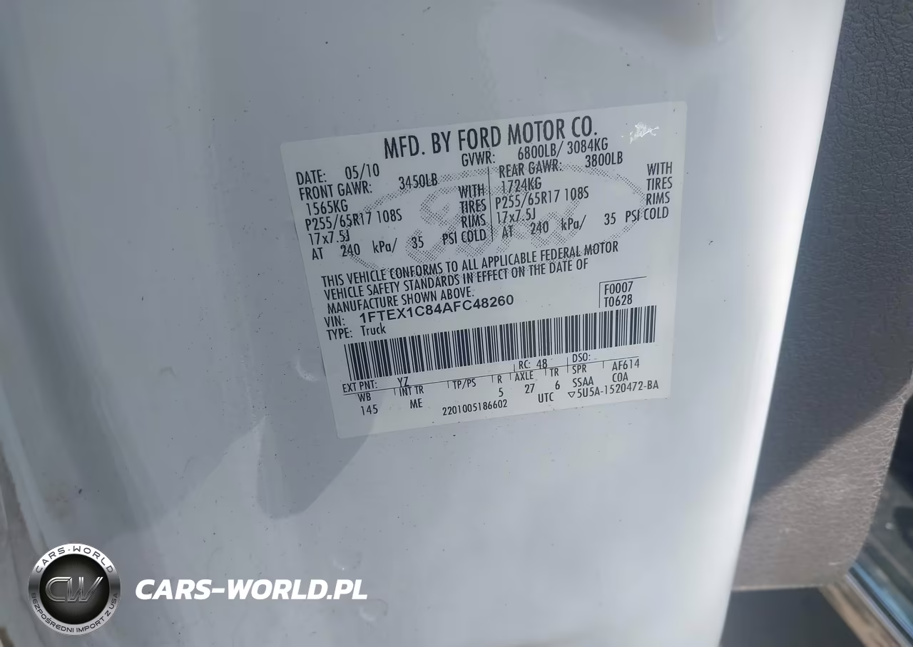 2010 Ford F-150 VIN:1FTEX1C84AFC48260 - 9