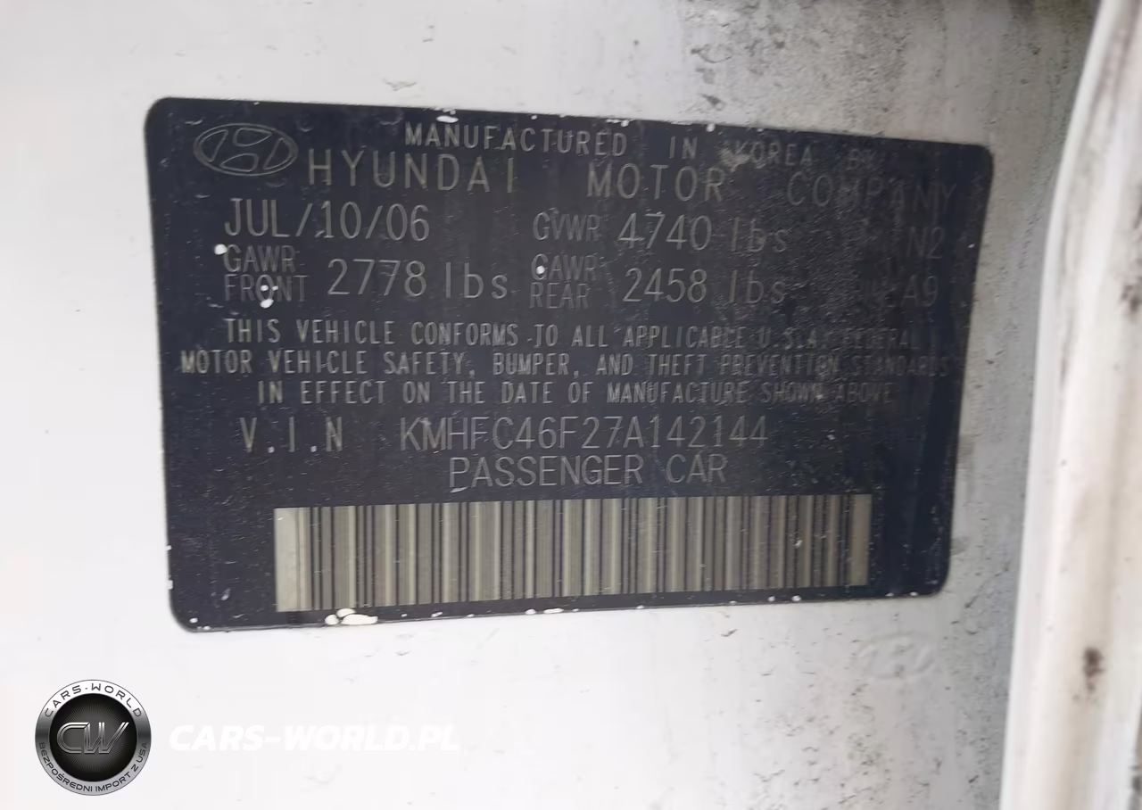 2007 Hyundai Azera Limited-Se VIN:KMHFC46F27A142144 - 9