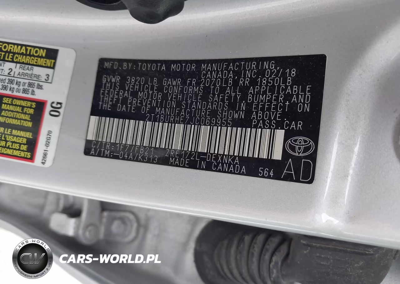 2018 Toyota Corolla Le VIN:2T1BURHE7JC069955 - 9