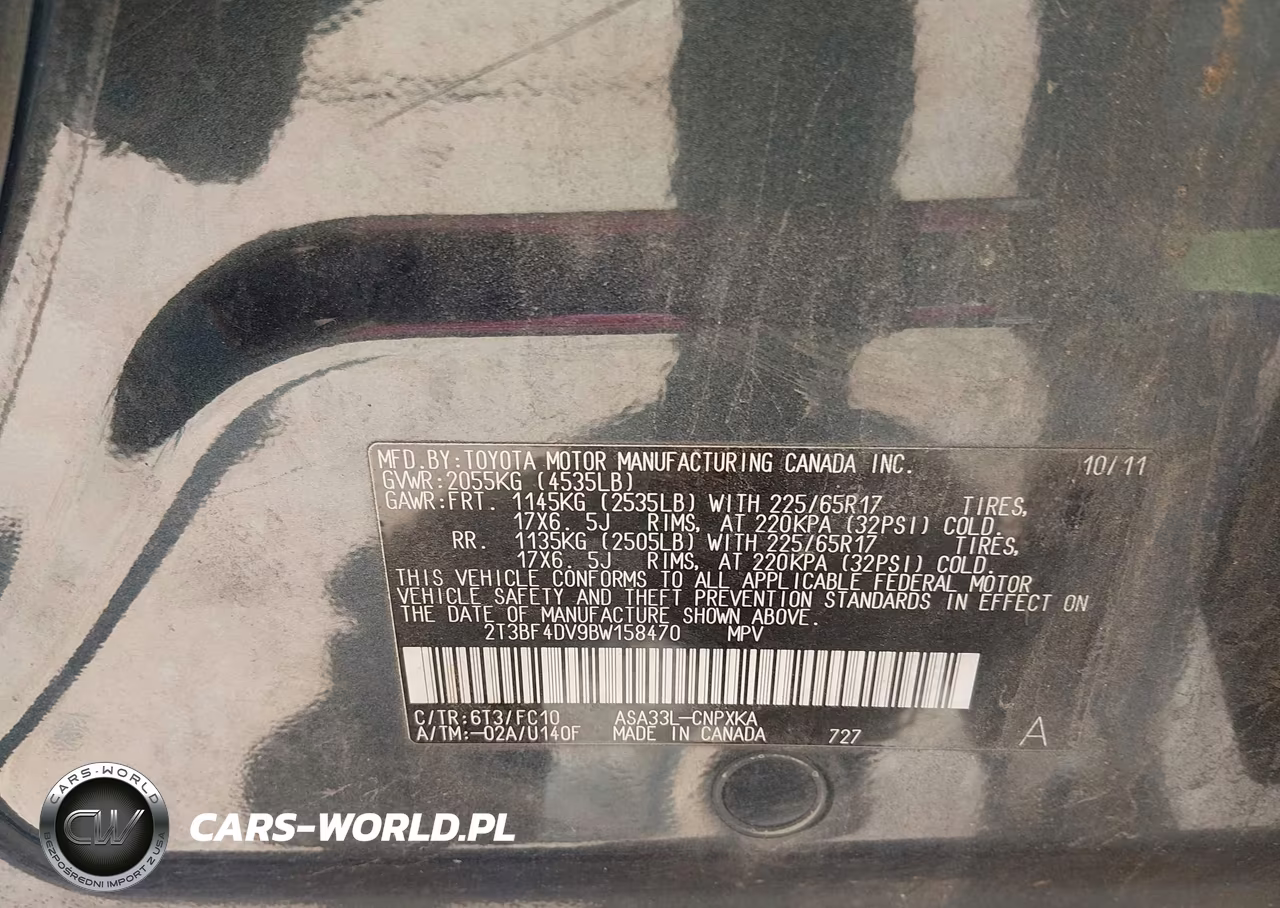 2011 Toyota Rav4 VIN:2T3BF4DV9BW158470 - 9