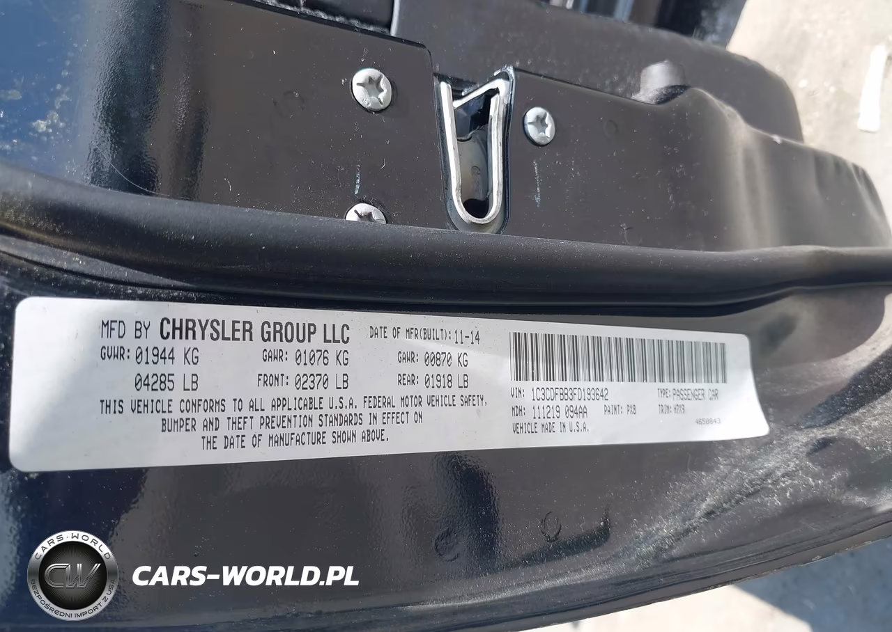 2015 Dodge Dart Sxt VIN:1C3CDFBB3FD193642 - 9