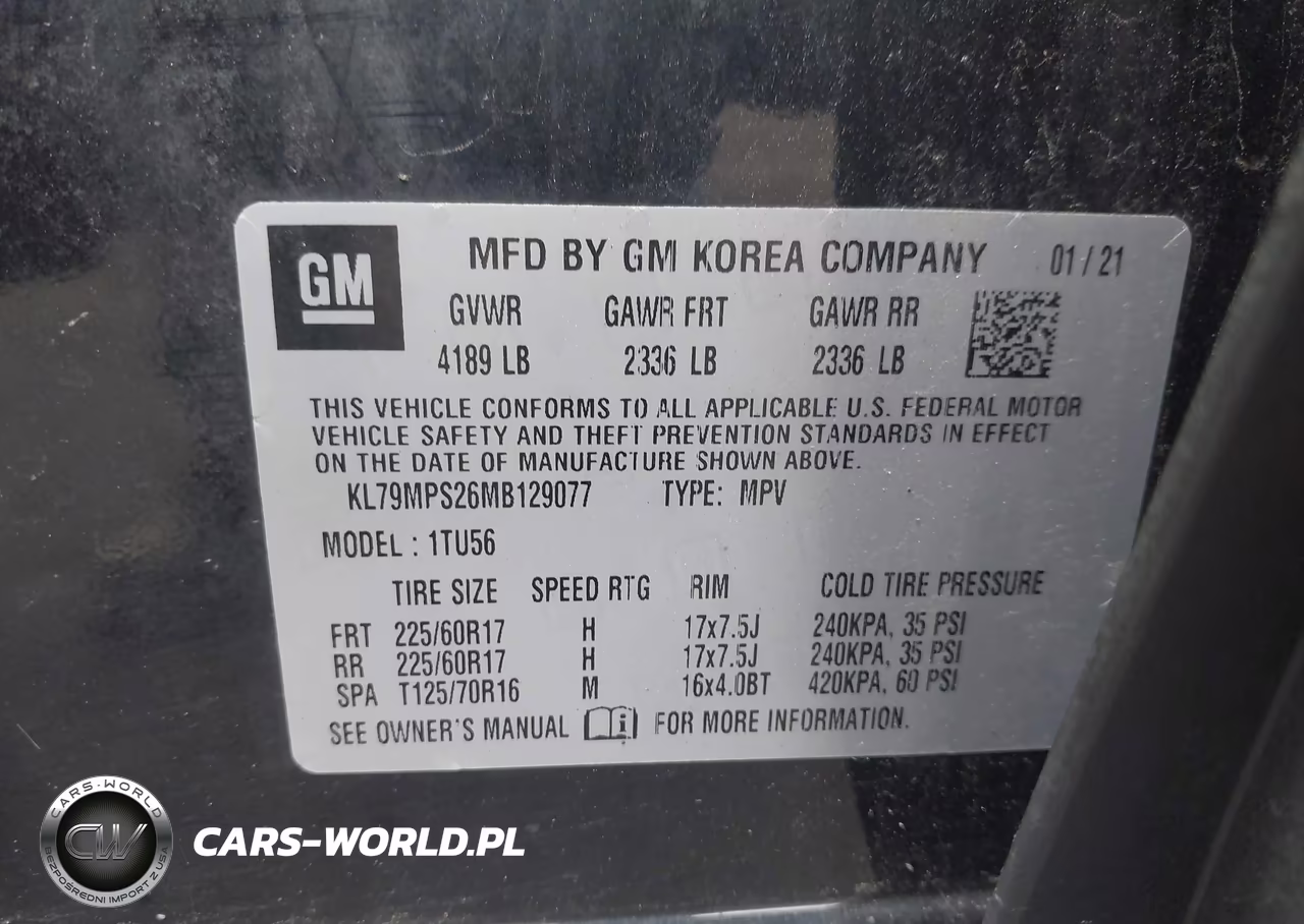 2021 Chevrolet Trailblazer Fwd Lt VIN:KL79MPS26MB129077 - 9