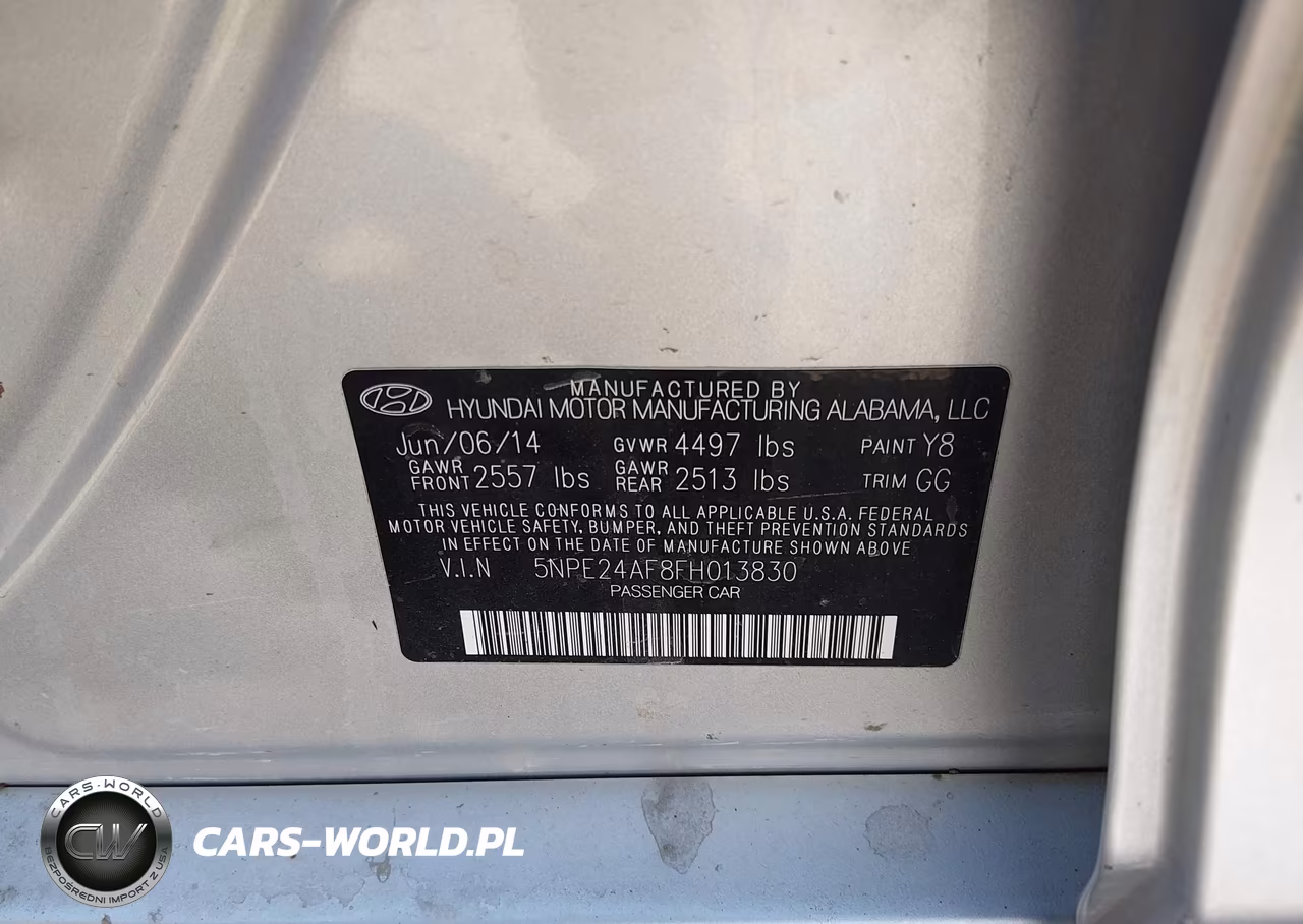 2015 Hyundai Sonata Se VIN:5NPE24AF8FH013830 - 9