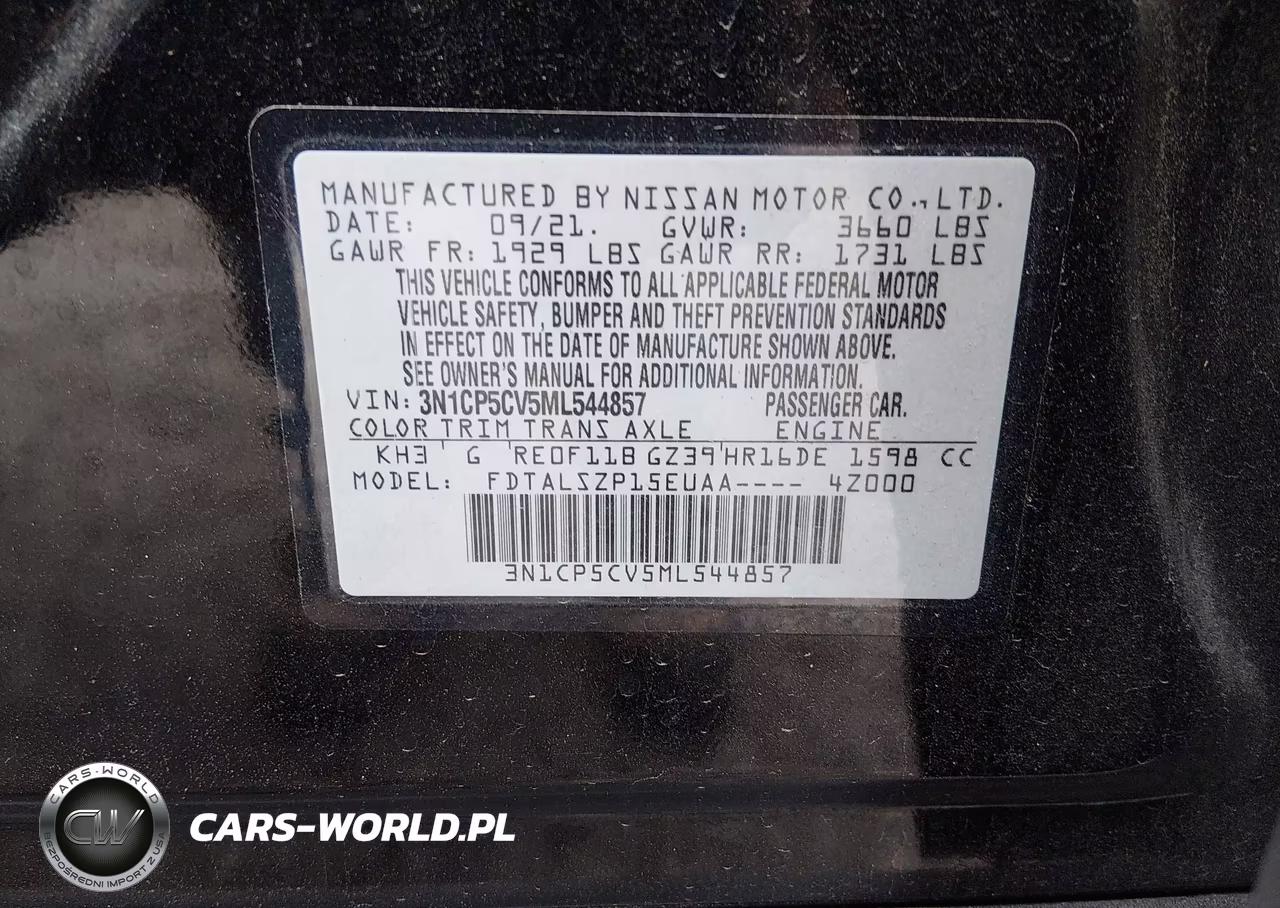 2021 Nissan Kicks Sv Xtronic Cvt VIN:3N1CP5CV5ML544857 - 9