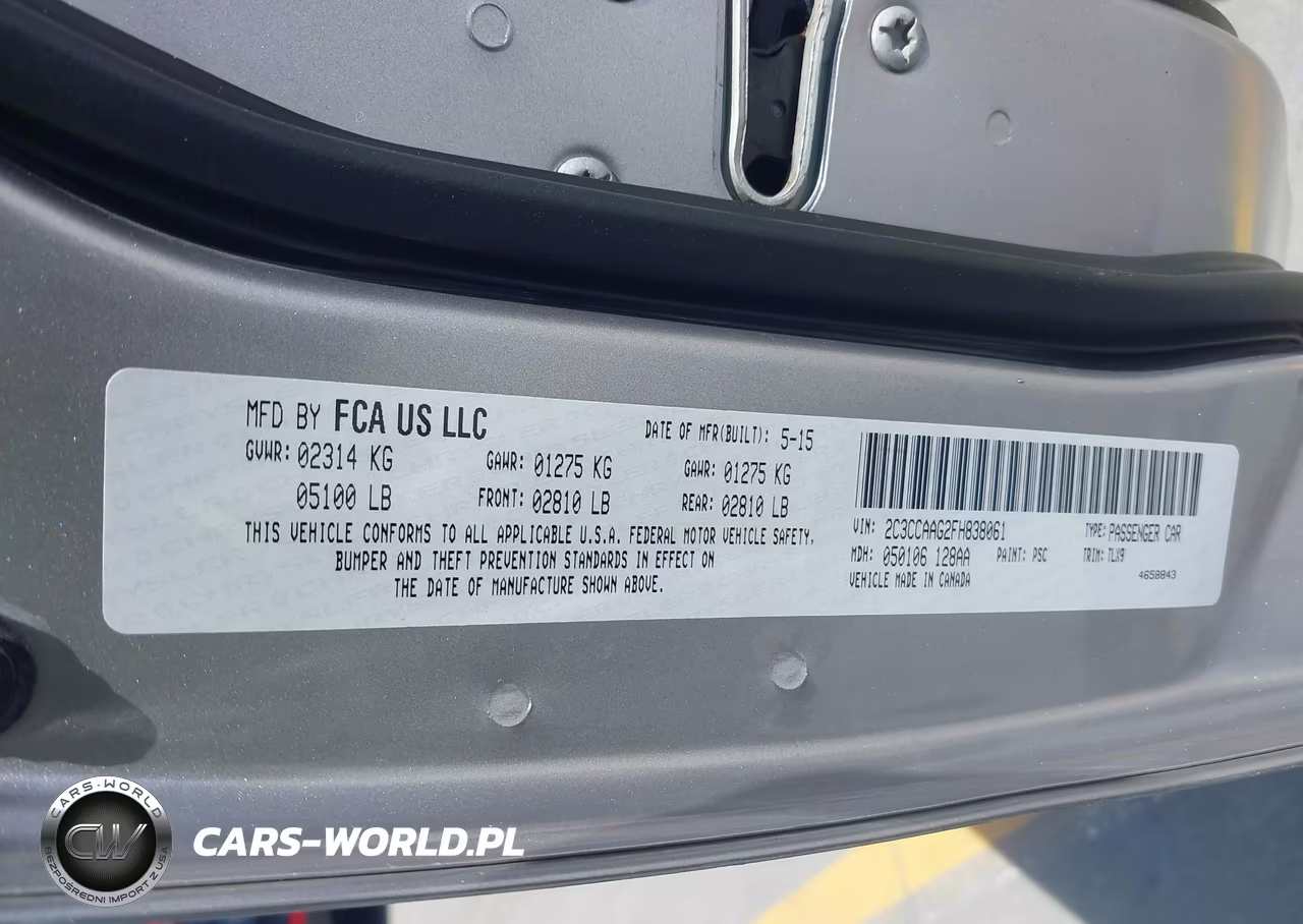 2015 Chrysler 300 Limited VIN:2C3CCAAG2FH838061 - 9