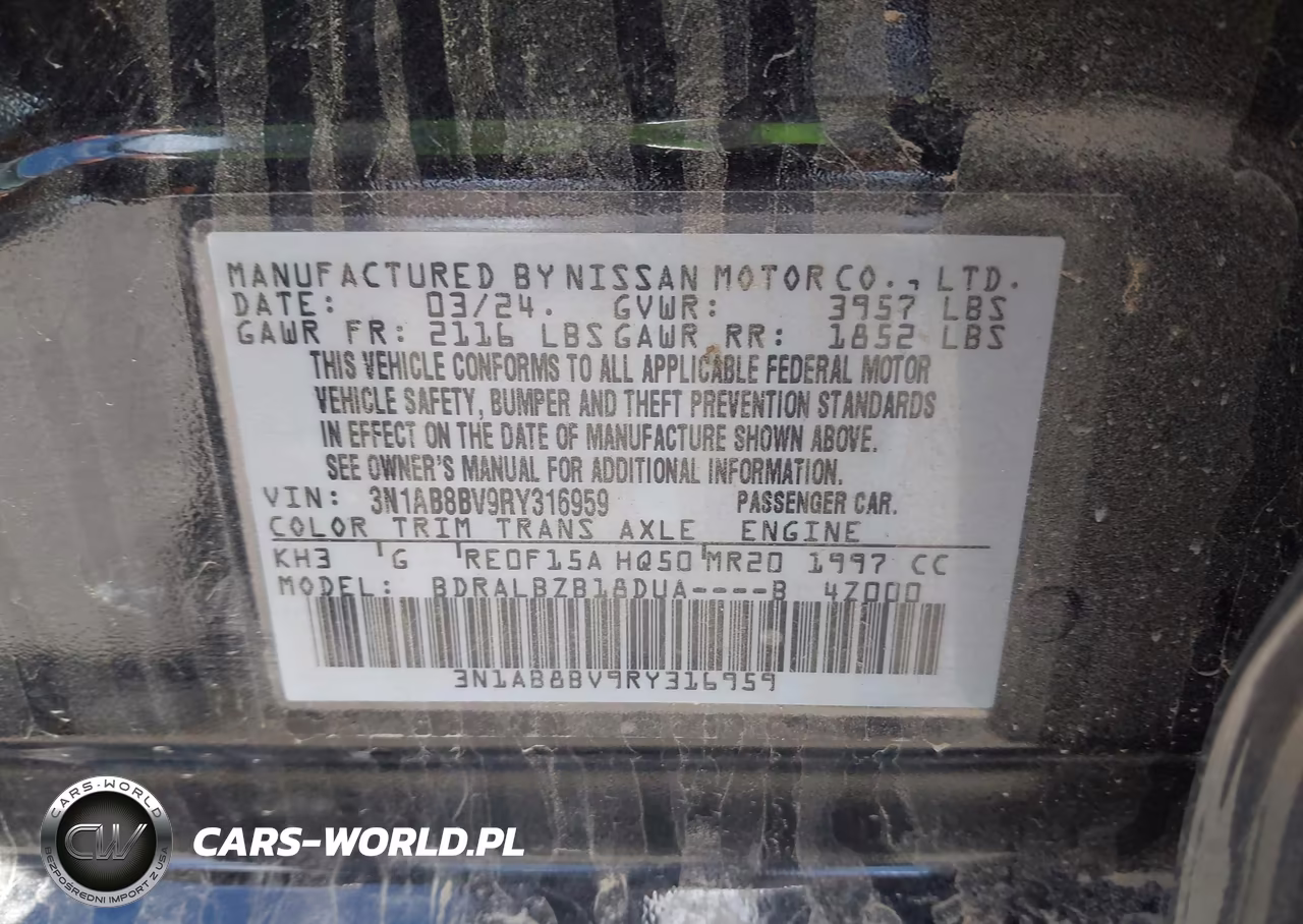 2024 Nissan Sentra S Xtronic Cvt VIN:3N1AB8BV9RY316959 - 9
