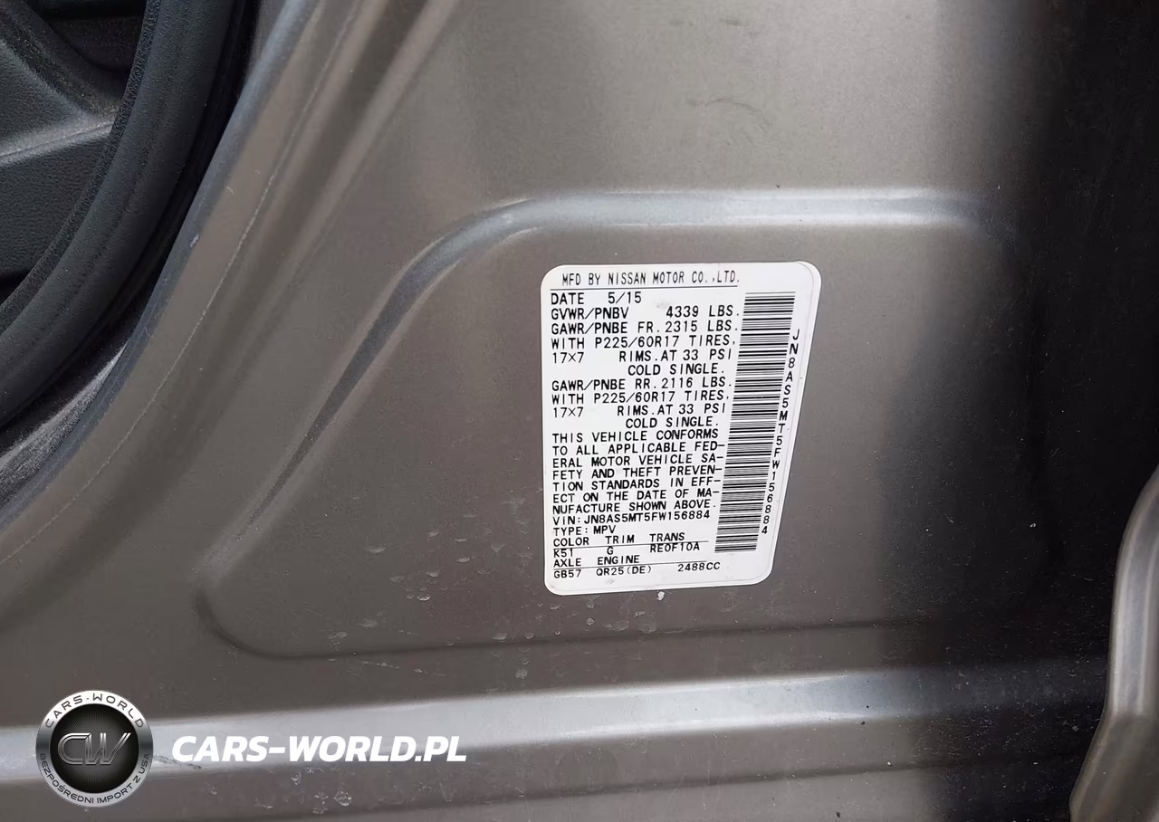 2015 Nissan Rogue Select S VIN:JN8AS5MT5FW156884 - 9