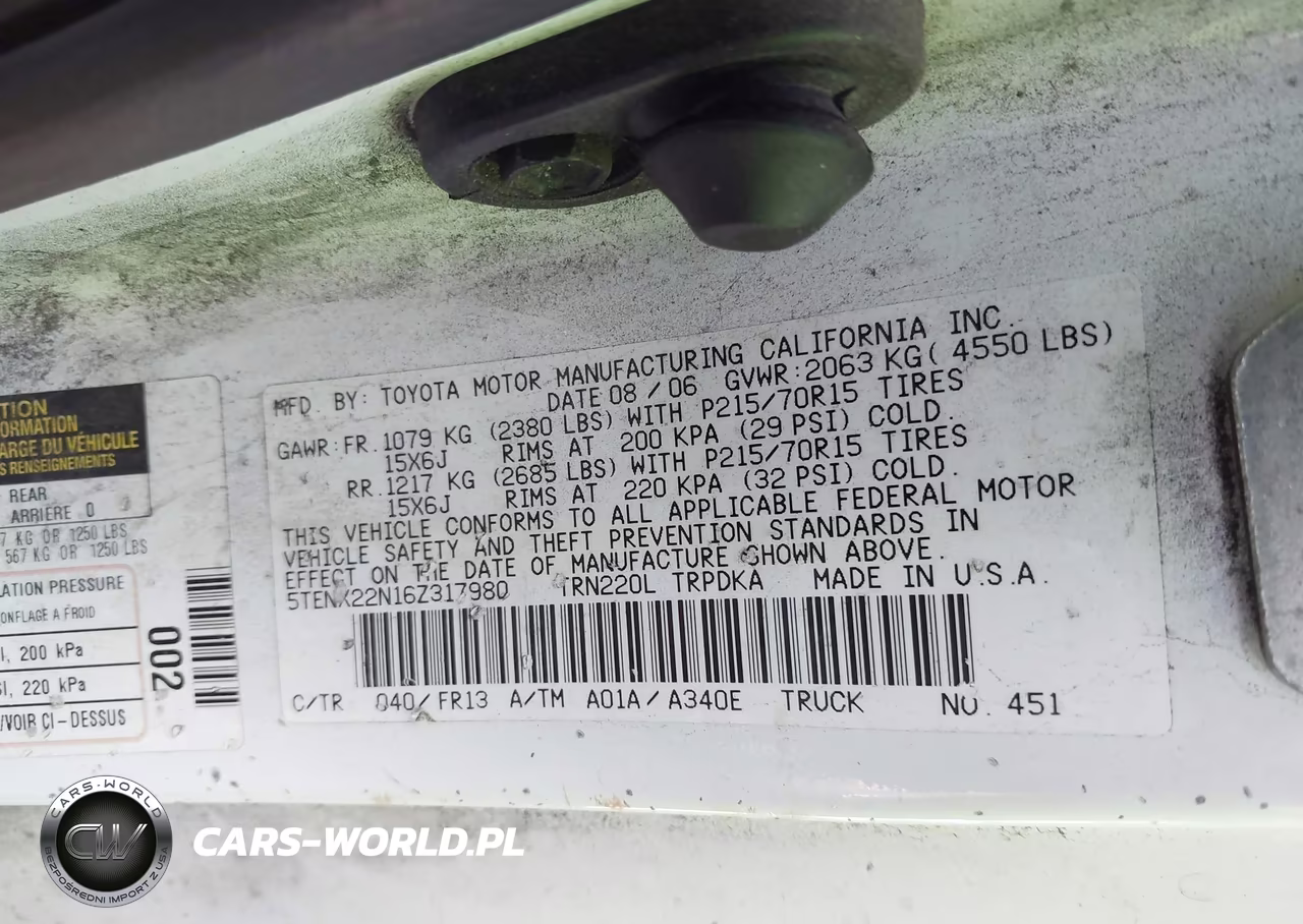 2006 Toyota Tacoma VIN:5TENX22N16Z317980 - 9