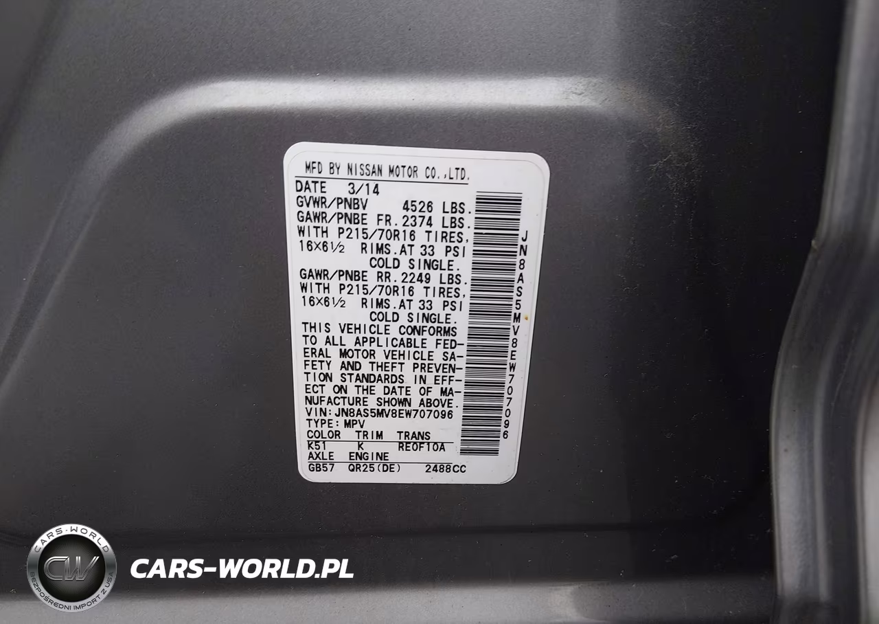 2014 Nissan Rogue Select S VIN:JN8AS5MV8EW707096 - 9