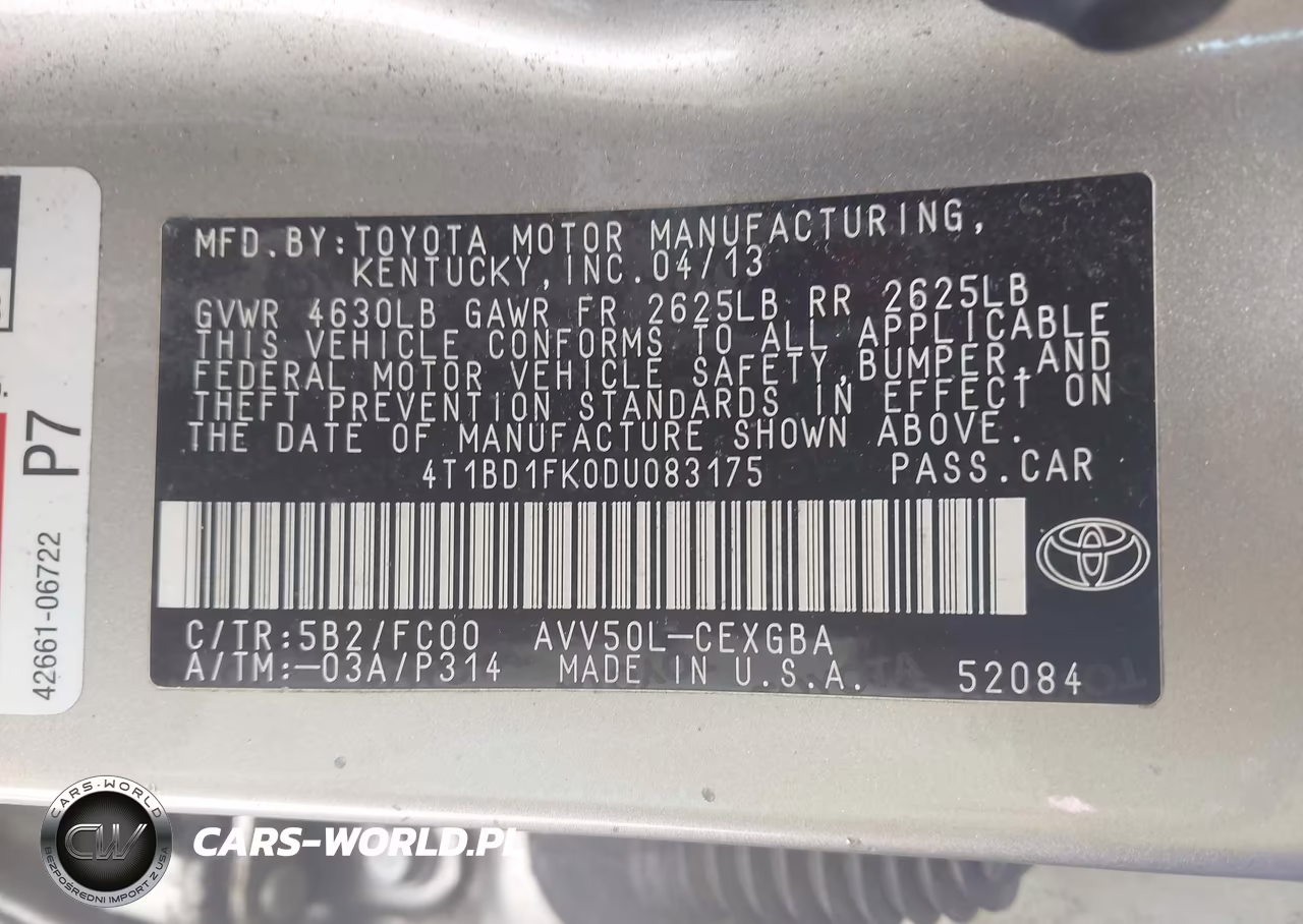 2013 Toyota Camry Hybrid Xle VIN:4T1BD1FK0DU083175 - 9