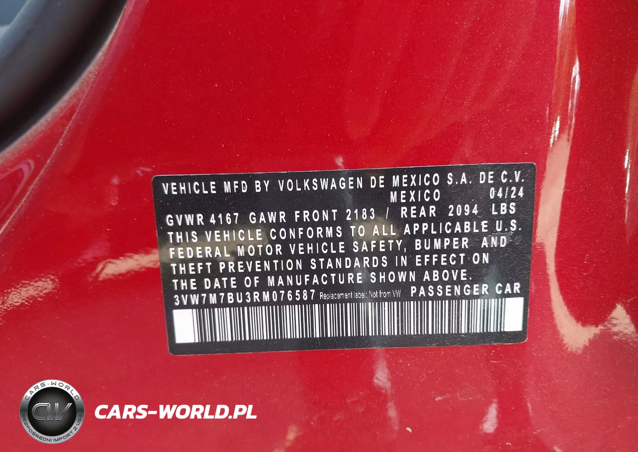 2024 Volkswagen Jetta 1.5T Se VIN:3VW7M7BU3RM076587 - 9