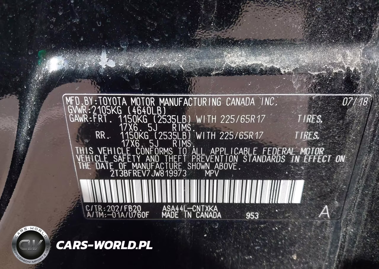 2018 Toyota Rav4 Le VIN:2T3BFREV7JW819973 - 9