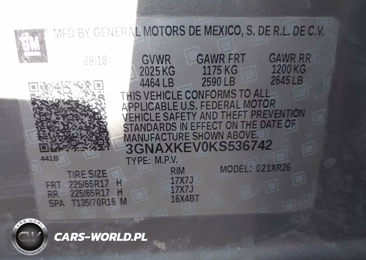 2019 Chevrolet Equinox Lt VIN:3GNAXKEV0KS536742 - 9