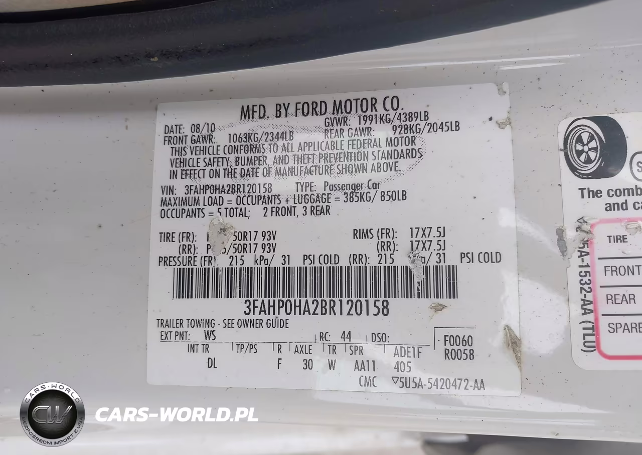 2011 Ford Fusion Se VIN:3FAHP0HA2BR120158 - 9