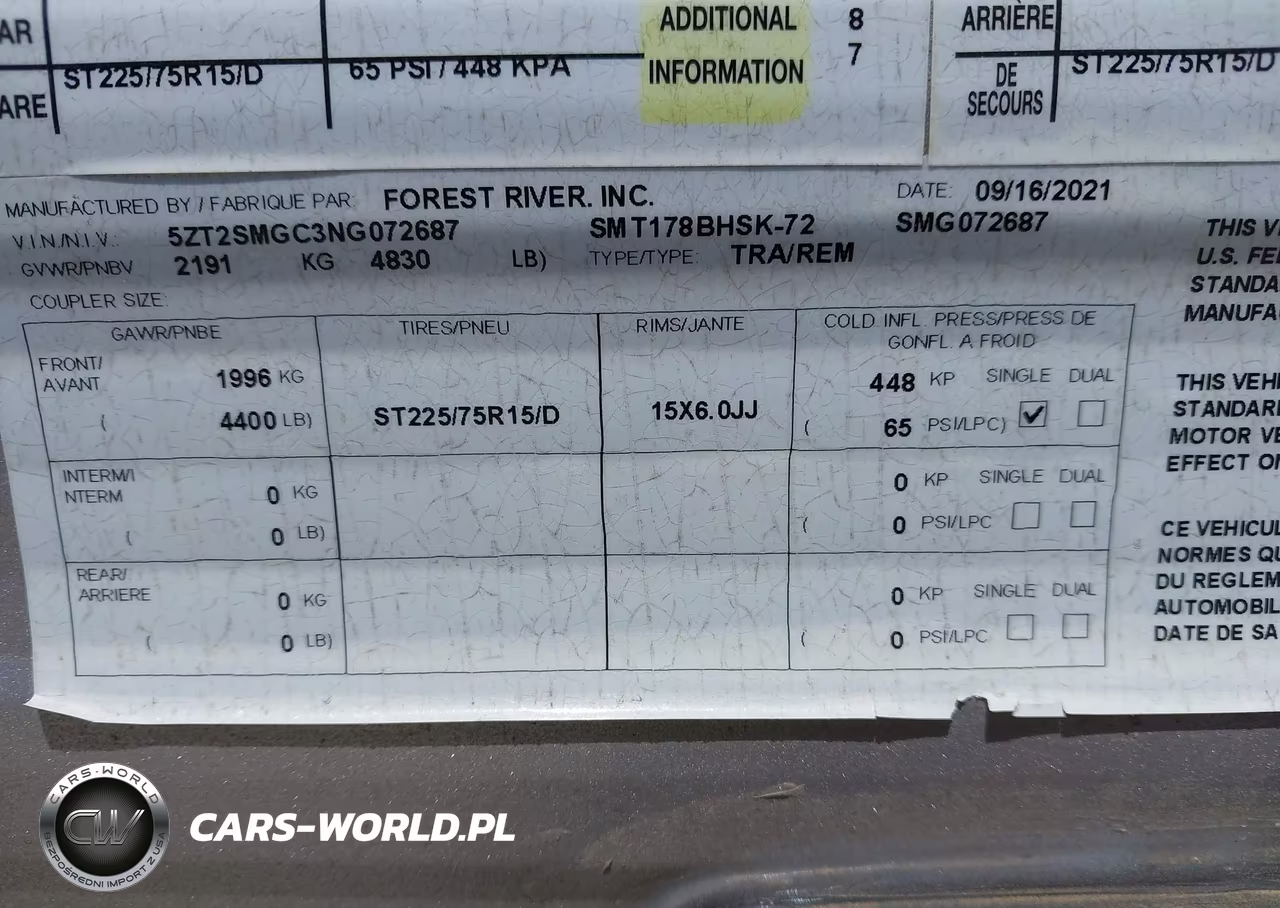 2022 Forest Riv Salem Fsx VIN:5ZT2SMGC3NG072687 - 9