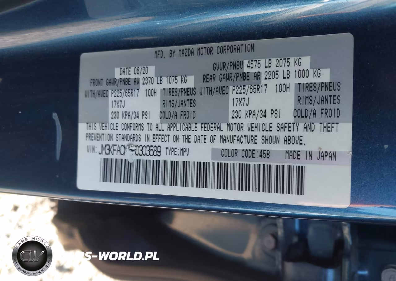 2021 Mazda Cx-5 Touring VIN:JM3KFACM0M0303689 - 9