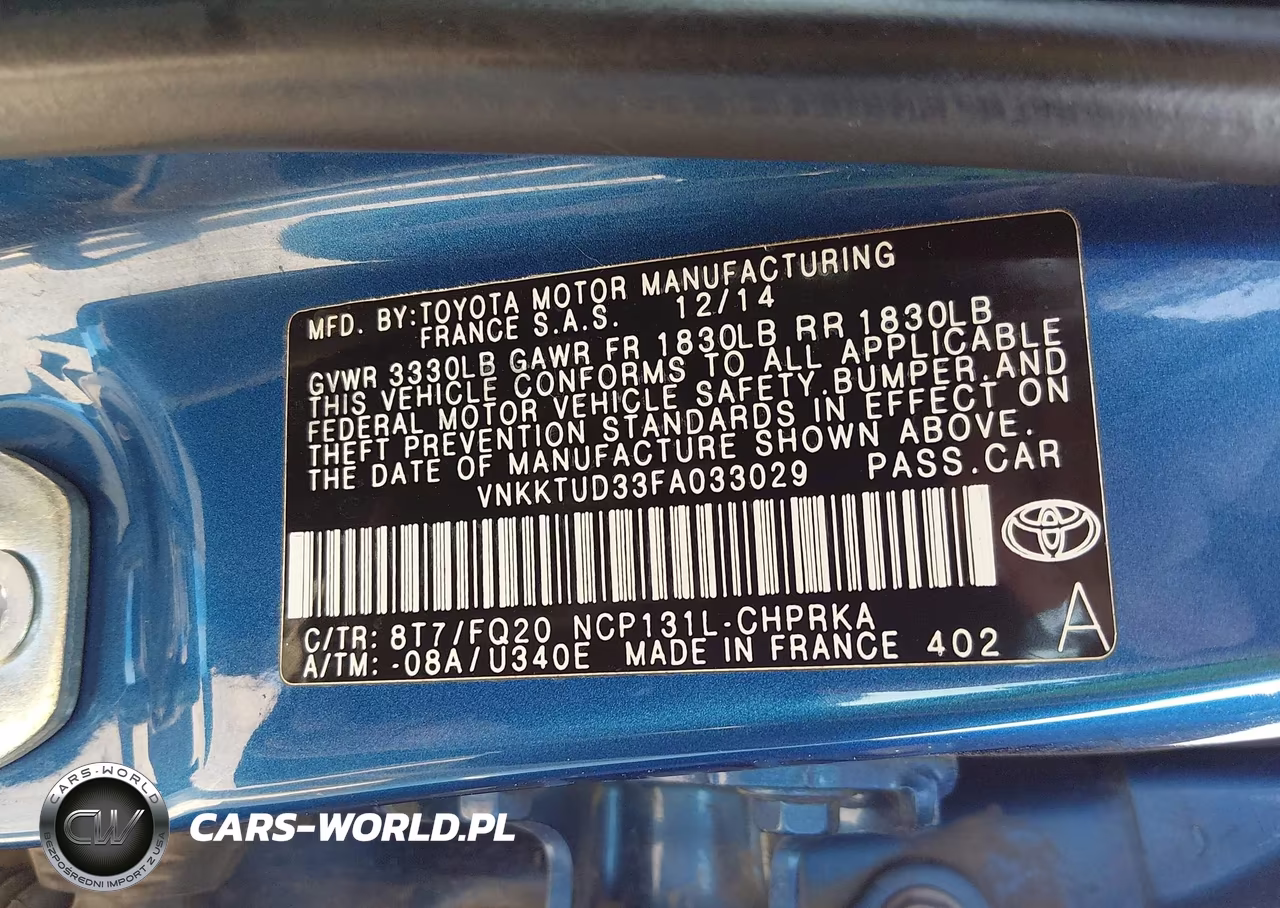 2015 Toyota Yaris L-Le-Se VIN:VNKKTUD33FA033029 - 9