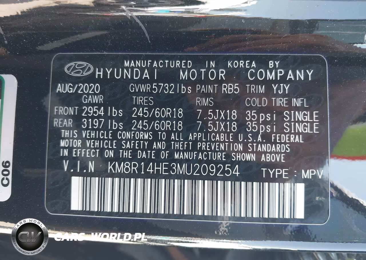 2021 Hyundai Palisade Se VIN:KM8R14HE3MU209254 - 9