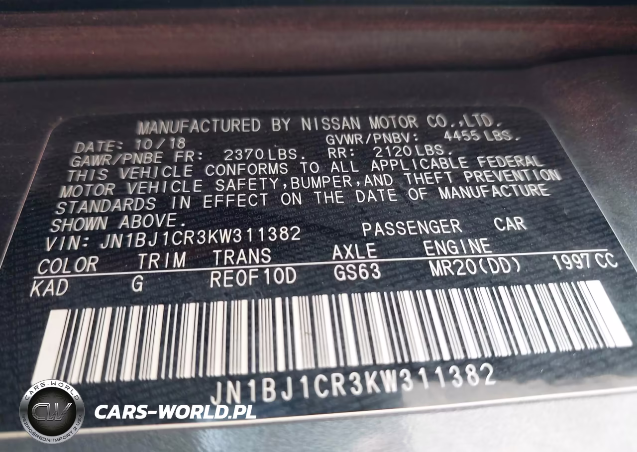 2019 Nissan Rogue Sport Sv VIN:JN1BJ1CR3KW311382 - 9