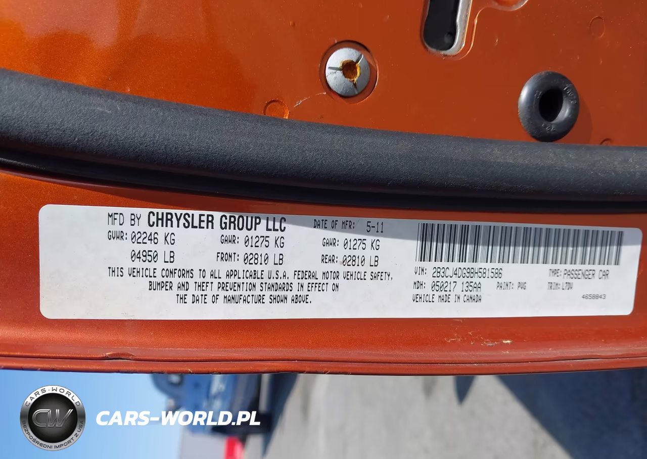 2011 Dodge Challenger VIN:2B3CJ4DG9BH581586 - 9