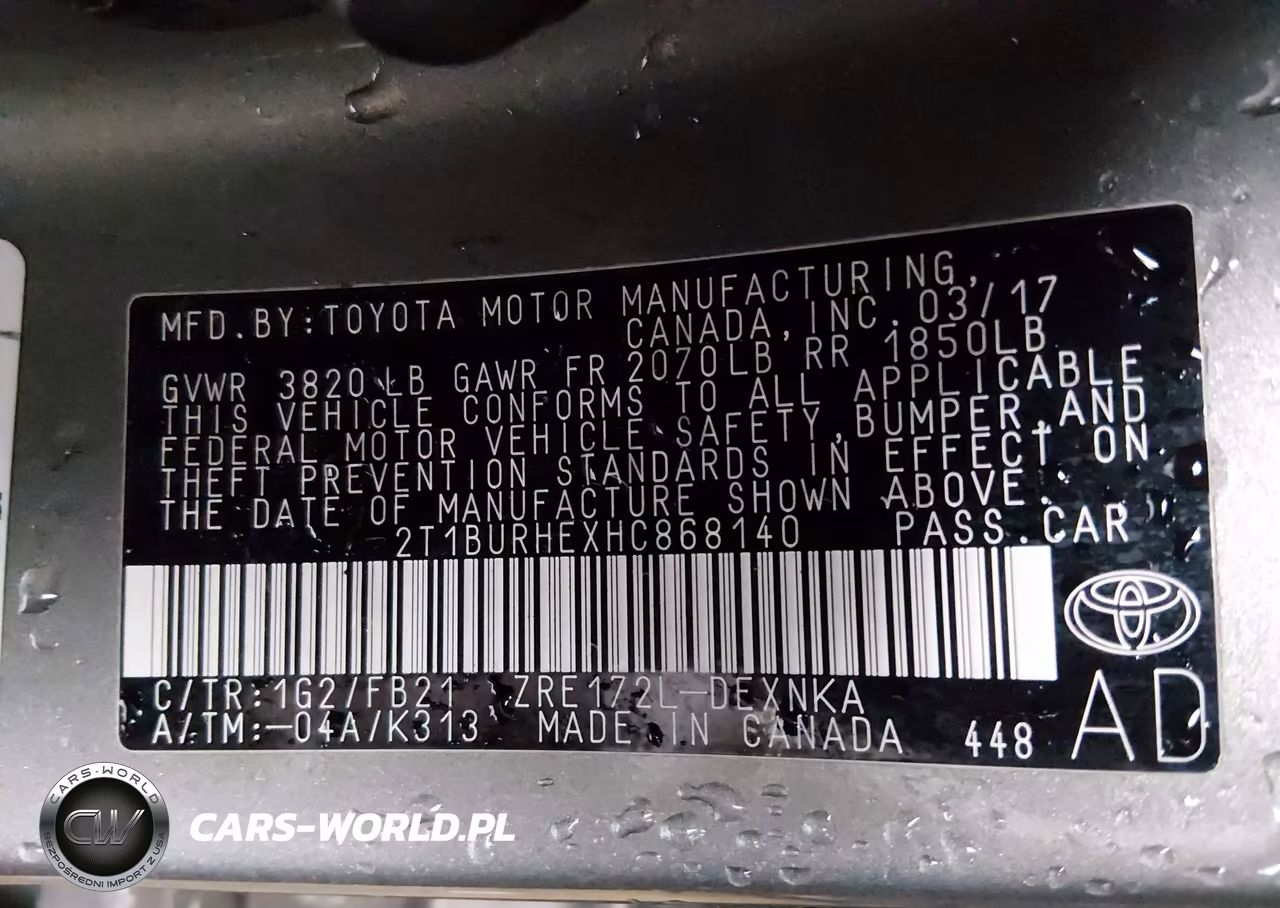 2017 Toyota Corolla Le VIN:2T1BURHEXHC868140 - 9