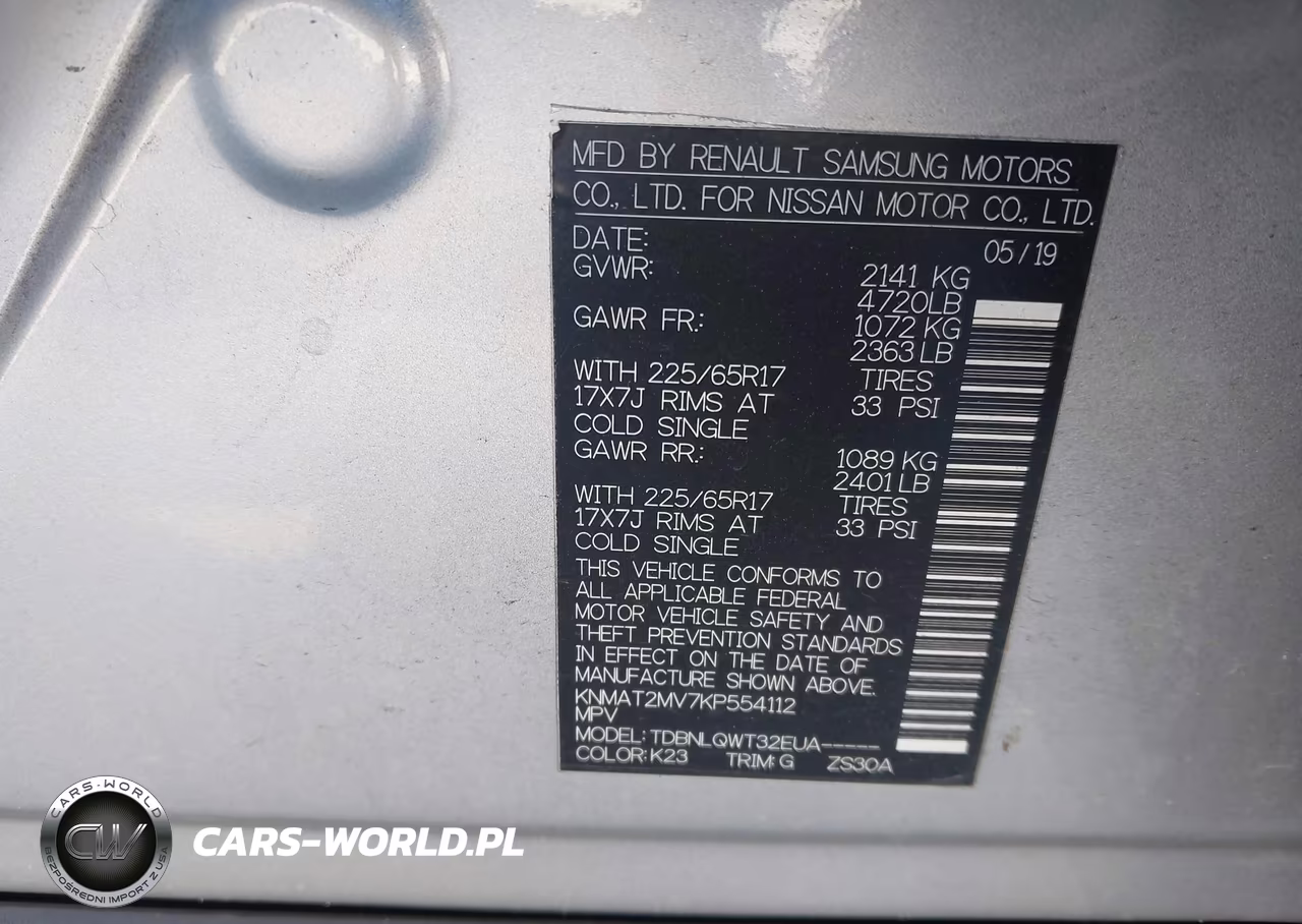 2019 Nissan Rogue Sv VIN:KNMAT2MV7KP554112 - 9