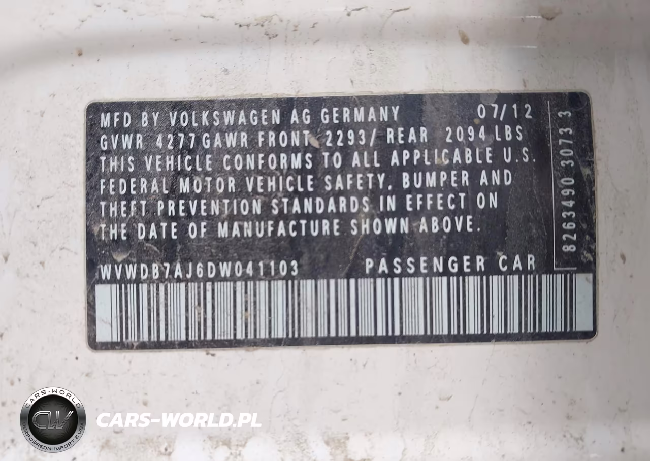 2013 Volkswagen Golf 2.5L 4-Door VIN:WVWDB7AJ6DW041103 - 9