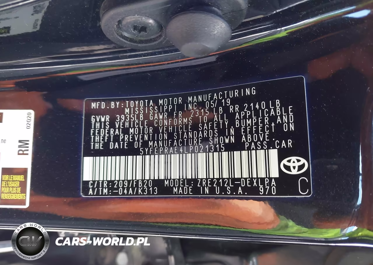 2020 Toyota Corolla Le VIN:5YFEPRAE4LP021315 - 9