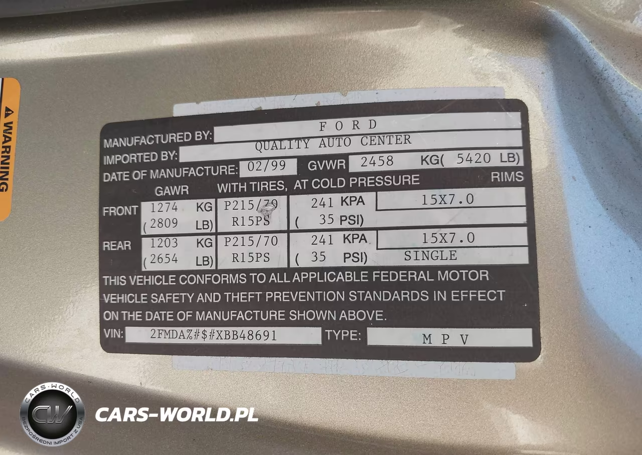 1999 Ford Windstar Sel VIN:2FMDA5343XBB48691 - 9