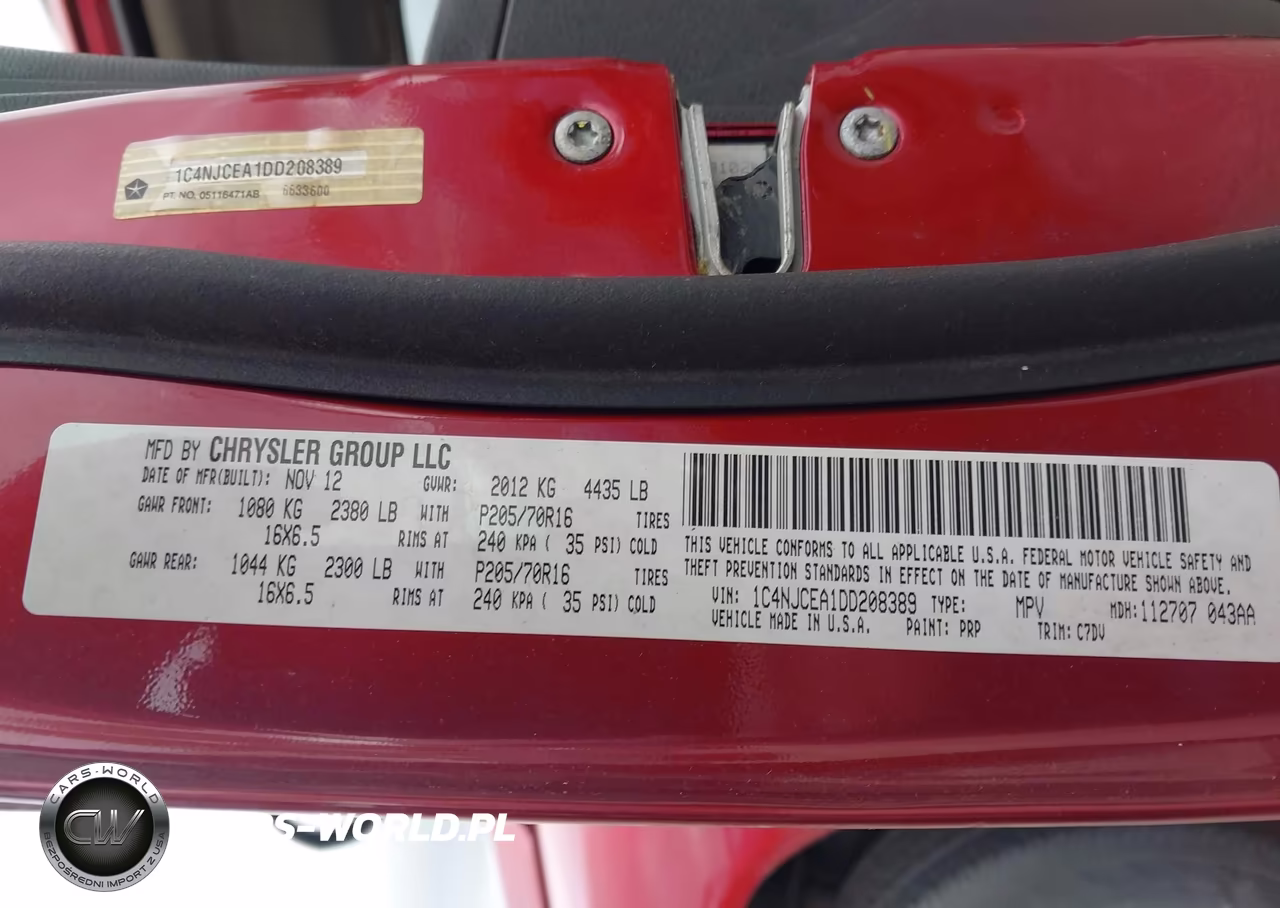 2013 Jeep Compass Latitude VIN:1C4NJCEA1DD208389 - 9
