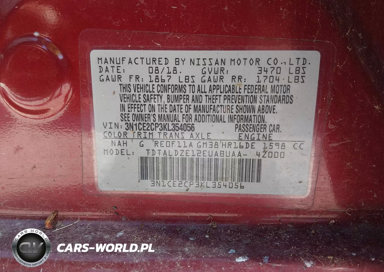 2019 Nissan Versa Note Sv VIN:3N1CE2CP3KL354056 - 9