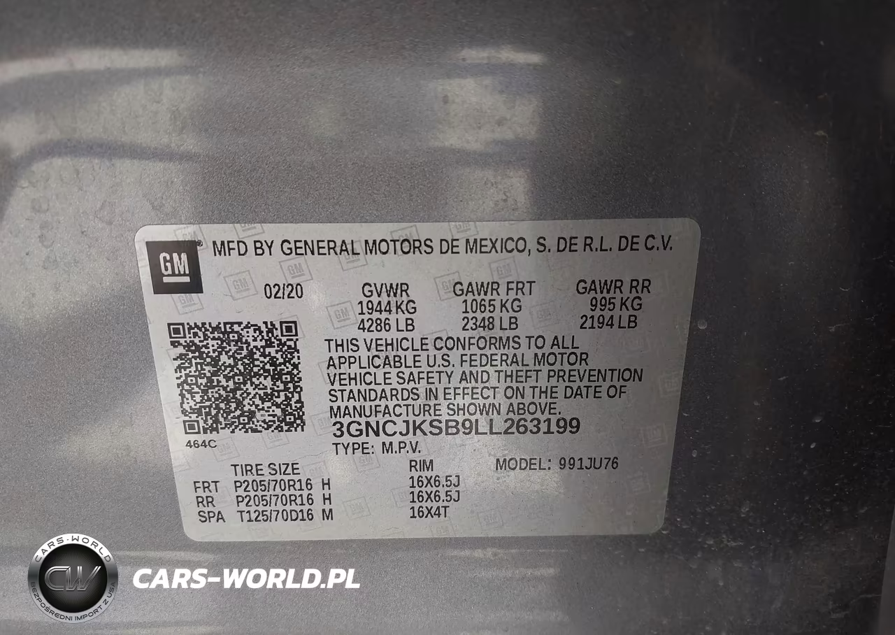 2020 Chevrolet Trax Fwd Ls VIN:3GNCJKSB9LL263199 - 9